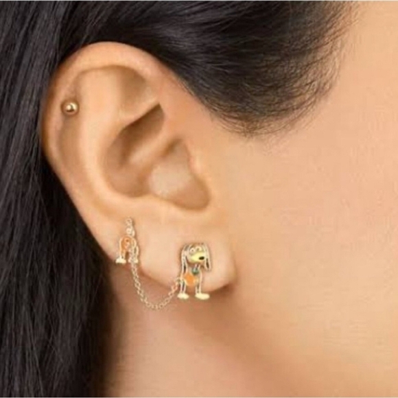 🔹️ Disney🔹️ Baublebar Pixar Toy Story slinky dog earrings ✨️🐶 - Picture 2 of 4